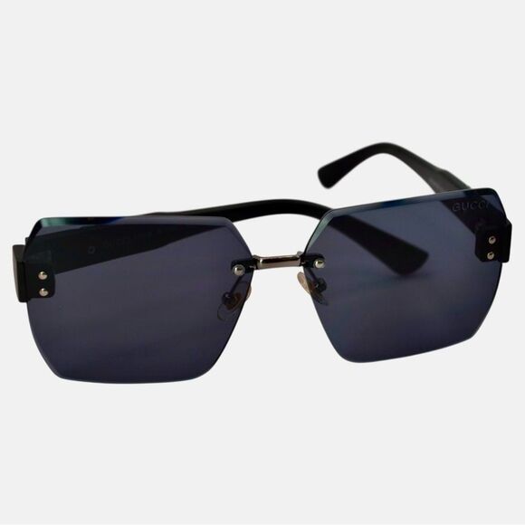 Gucci Women’s Oversized Sunglasses | Gray Lens | Silver & Black | 62-14-145 |New